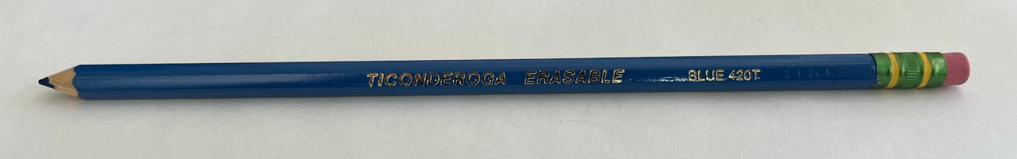 Pencil (Ticonderoga Erasable Checking Pencil-Blue)