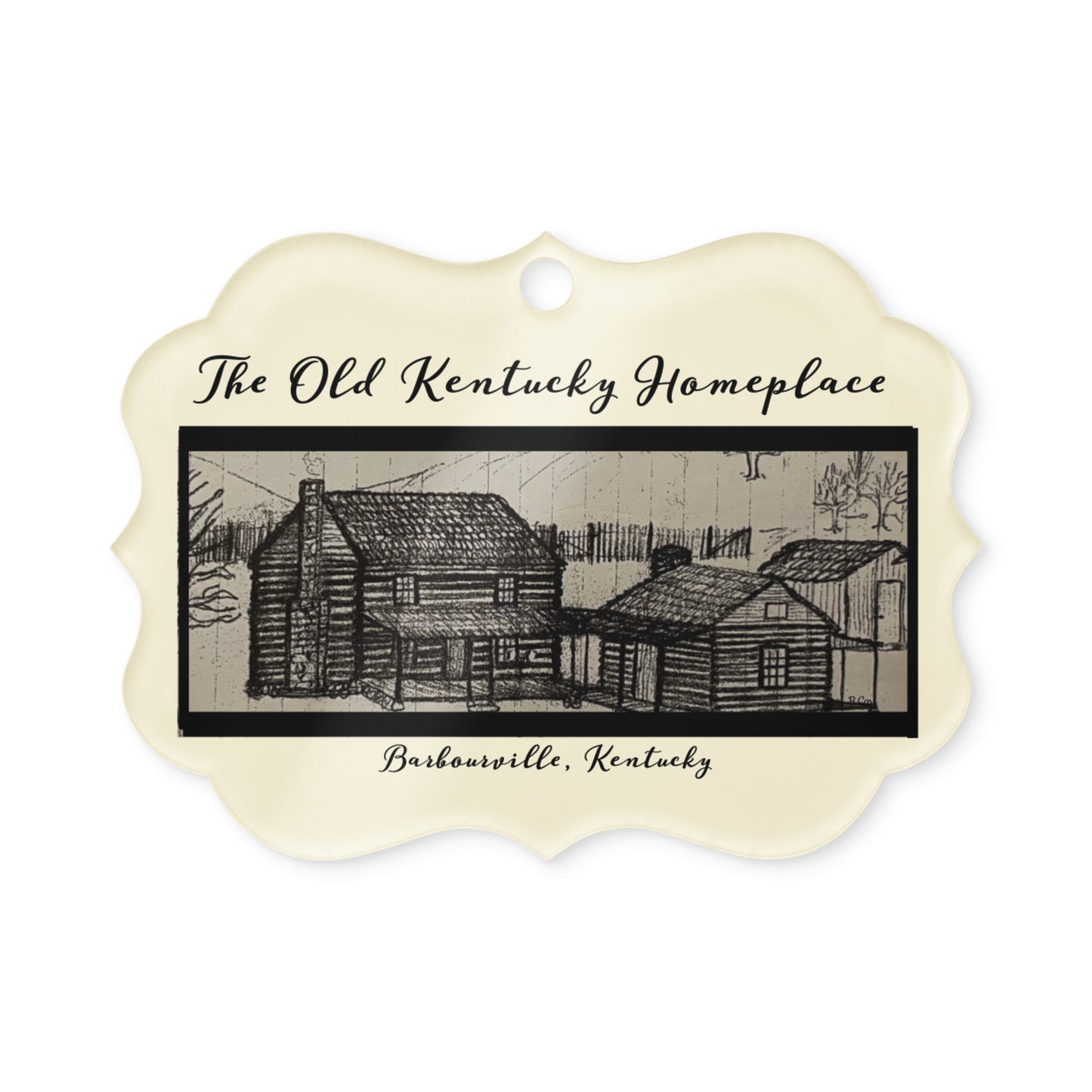 Christmas Ornament-acrylic (The Old Kentucky Homeplace)