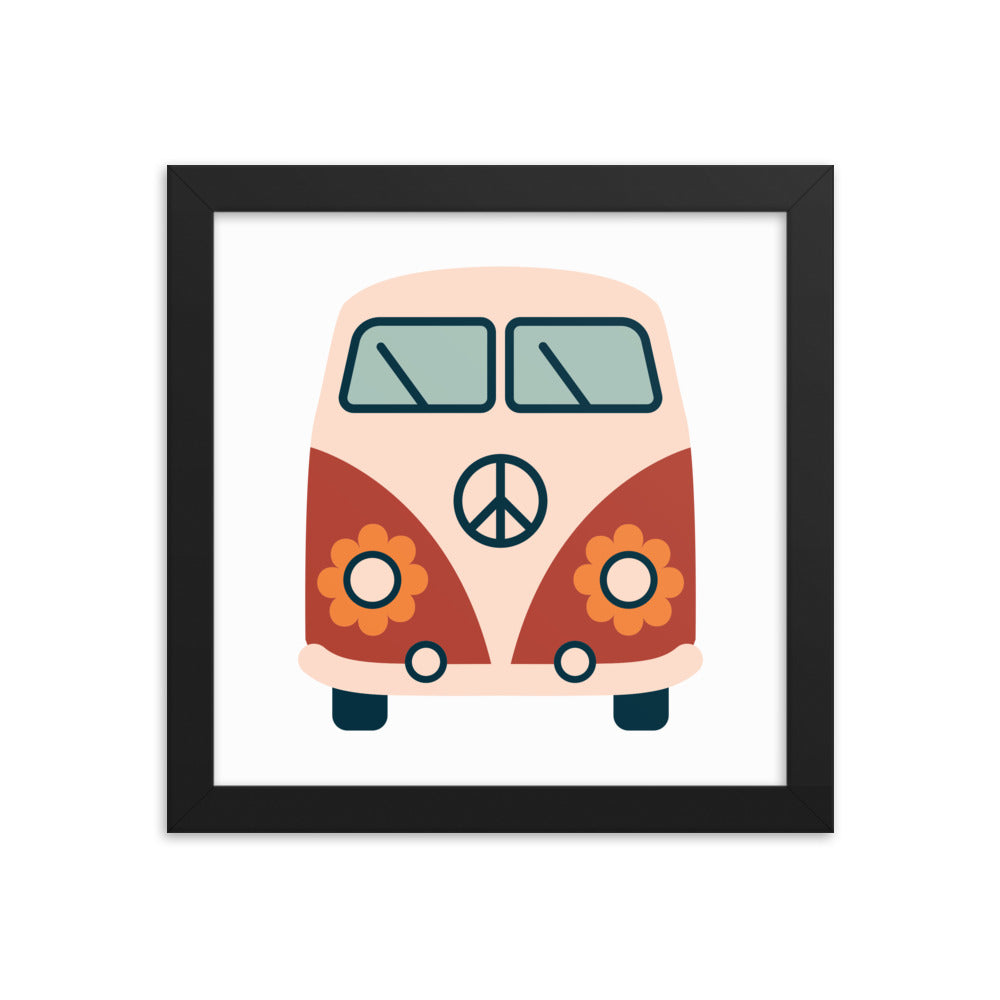 Framed Poster (Retro Road Trip-Van 2)