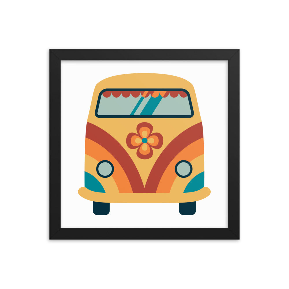 Framed Poster (Retro Road Trip-Van)