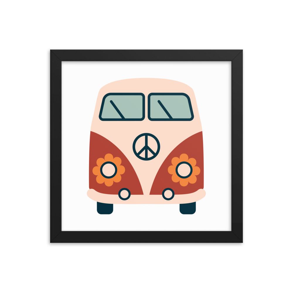 Framed Poster (Retro Road Trip-Van 2)