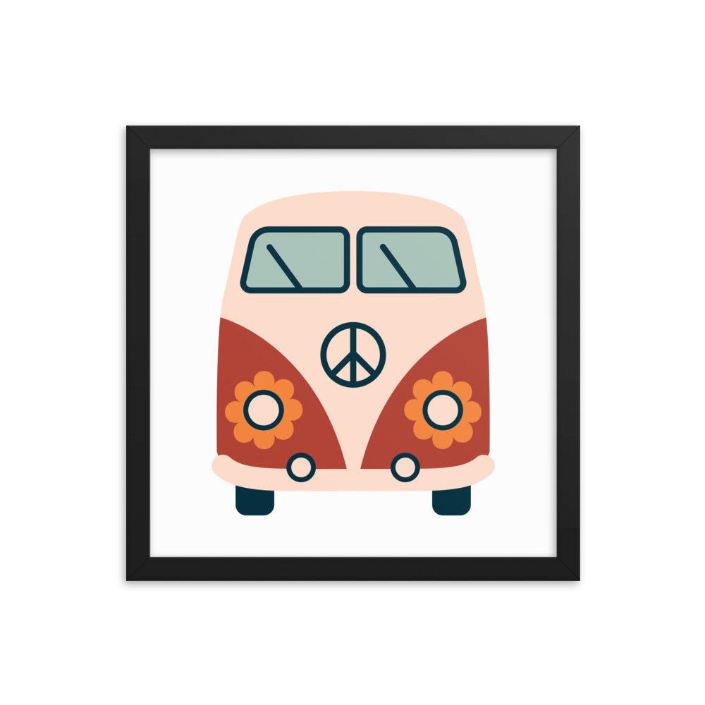 Framed Poster (Retro Road Trip-Van 2)