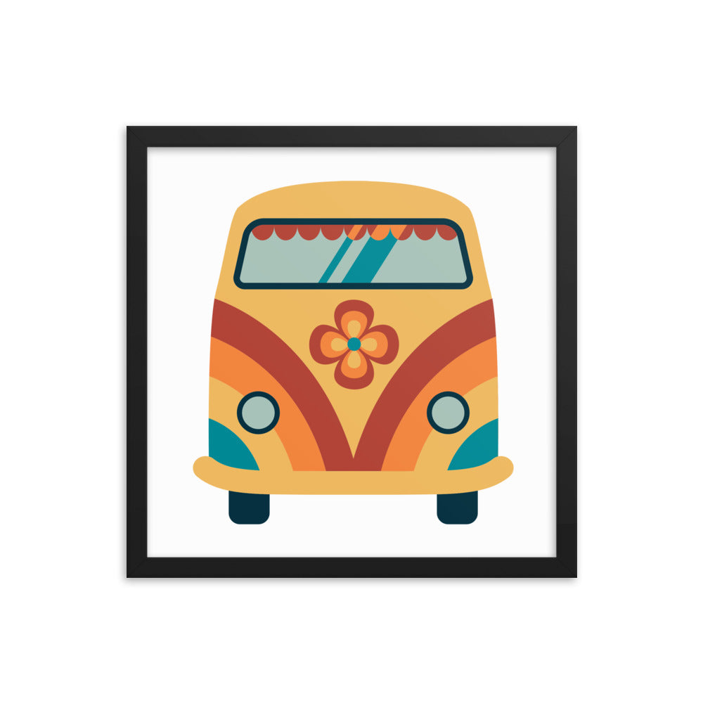 Framed Poster (Retro Road Trip-Van)