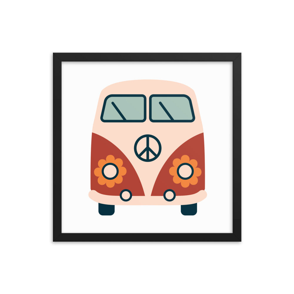 Framed Poster (Retro Road Trip-Van 2)
