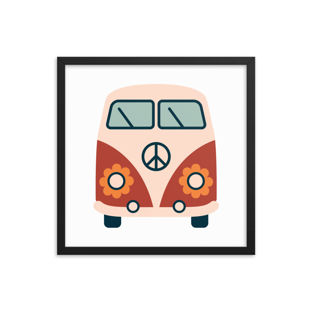 Framed Poster (Retro Road Trip-Van 2)
