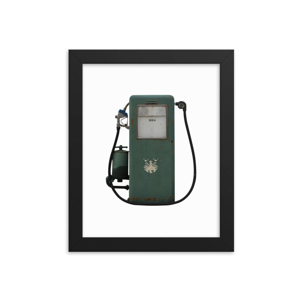 Framed Poster (Vintage Gas Pump)