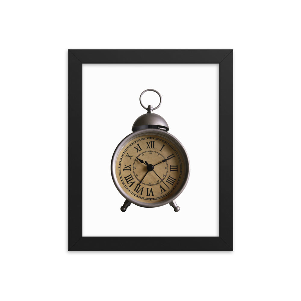 Framed Poster (Vintage Clock)