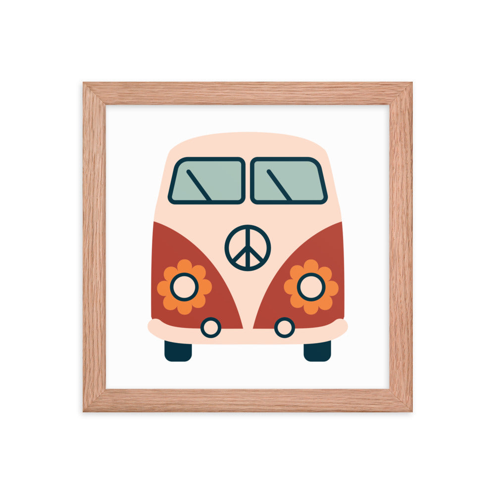 Framed Poster (Retro Road Trip-Van 2)