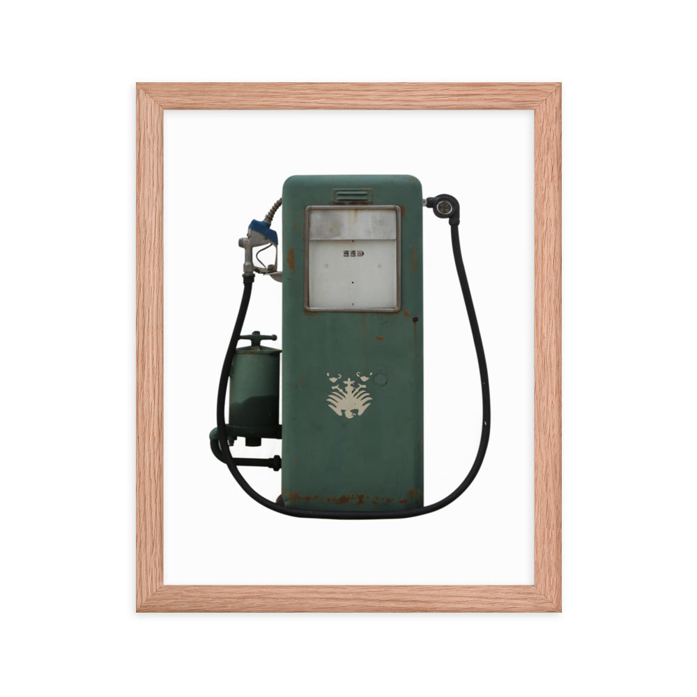 Framed Poster (Vintage Gas Pump)