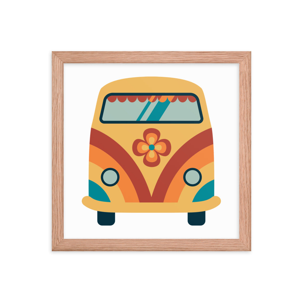Framed Poster (Retro Road Trip-Van)