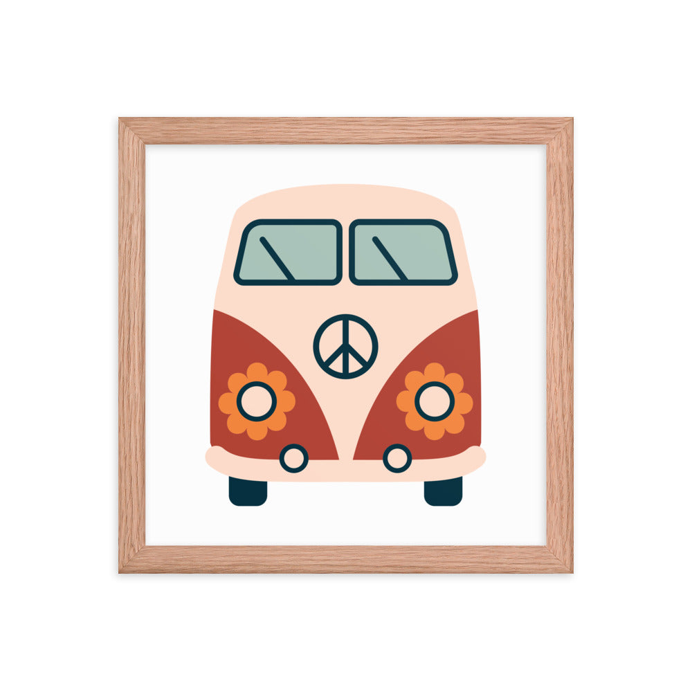 Framed Poster (Retro Road Trip-Van 2)