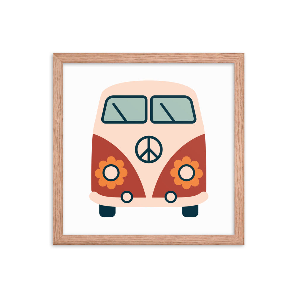 Framed Poster (Retro Road Trip-Van 2)