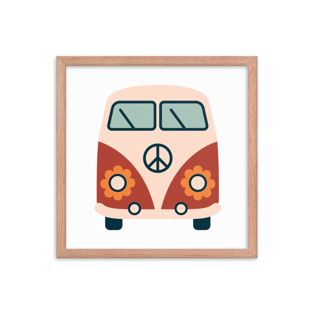 Framed Poster (Retro Road Trip-Van 2)