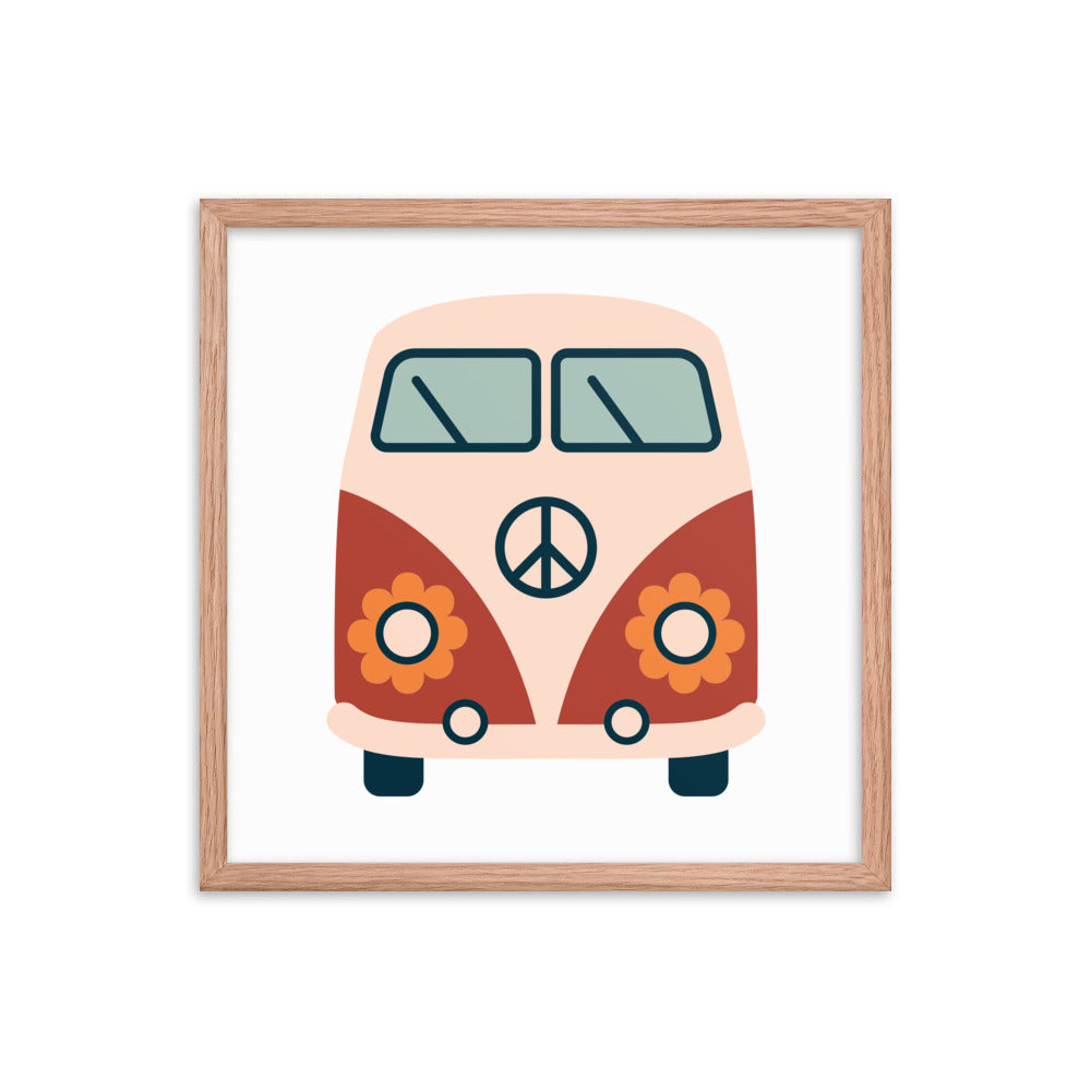 Framed Poster (Retro Road Trip-Van 2)