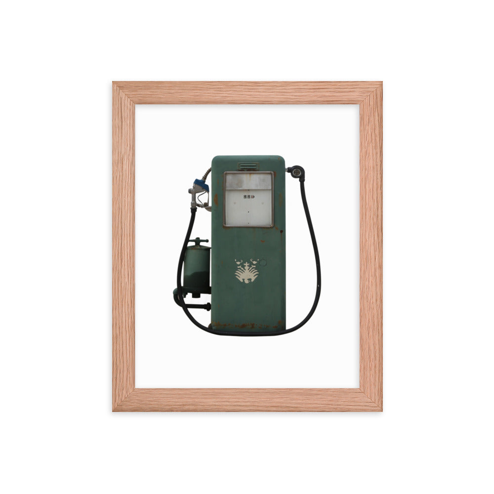 Framed Poster (Vintage Gas Pump)