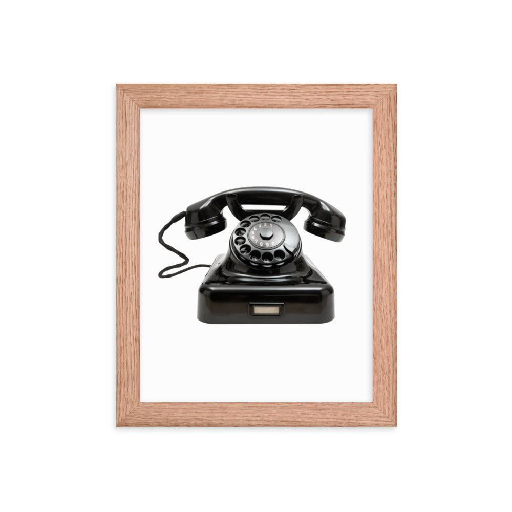 Framed Poster (Vintage Telephone)