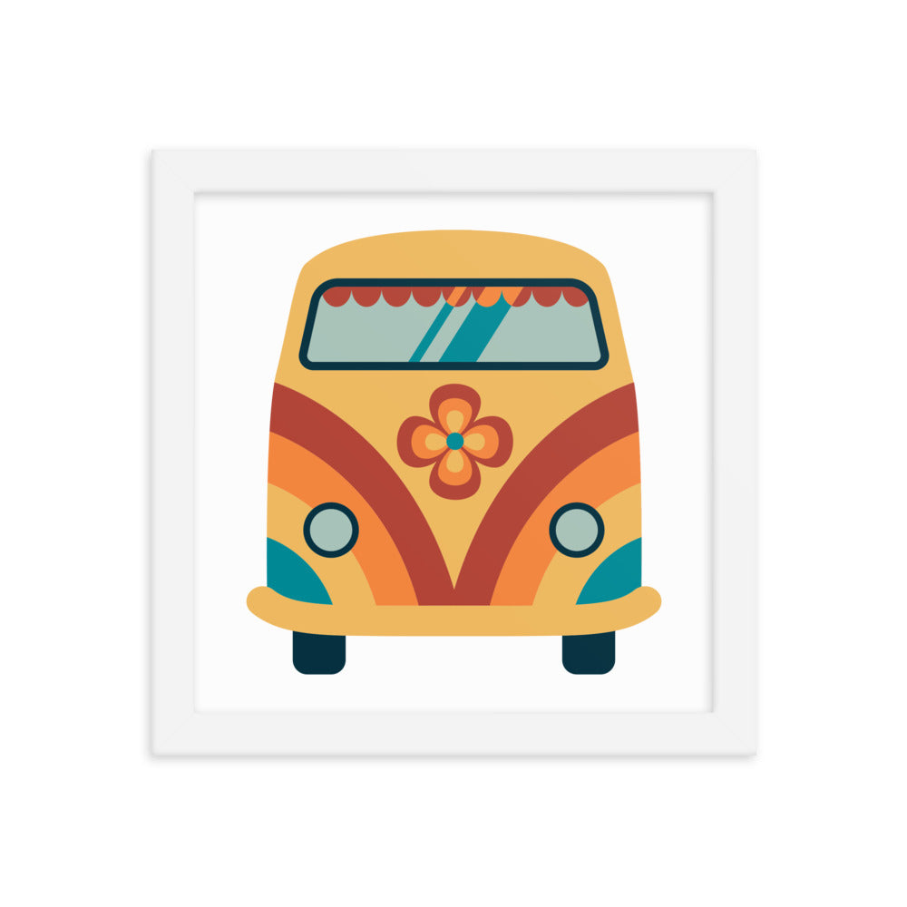 Framed Poster (Retro Road Trip-Van)