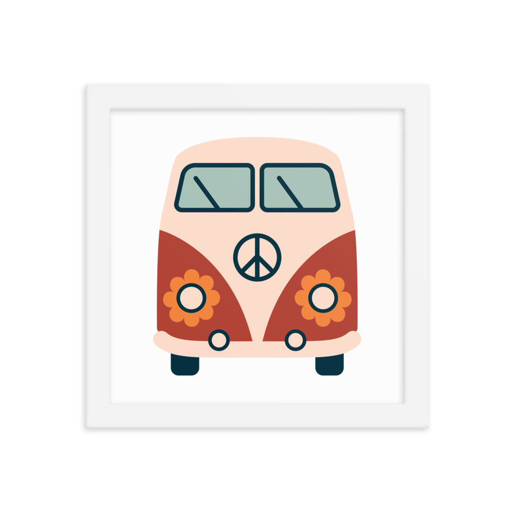 Framed Poster (Retro Road Trip-Van 2)
