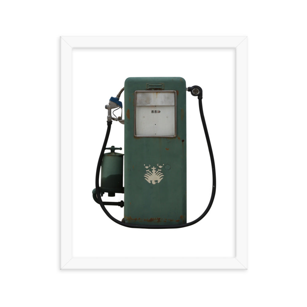 Framed Poster (Vintage Gas Pump)