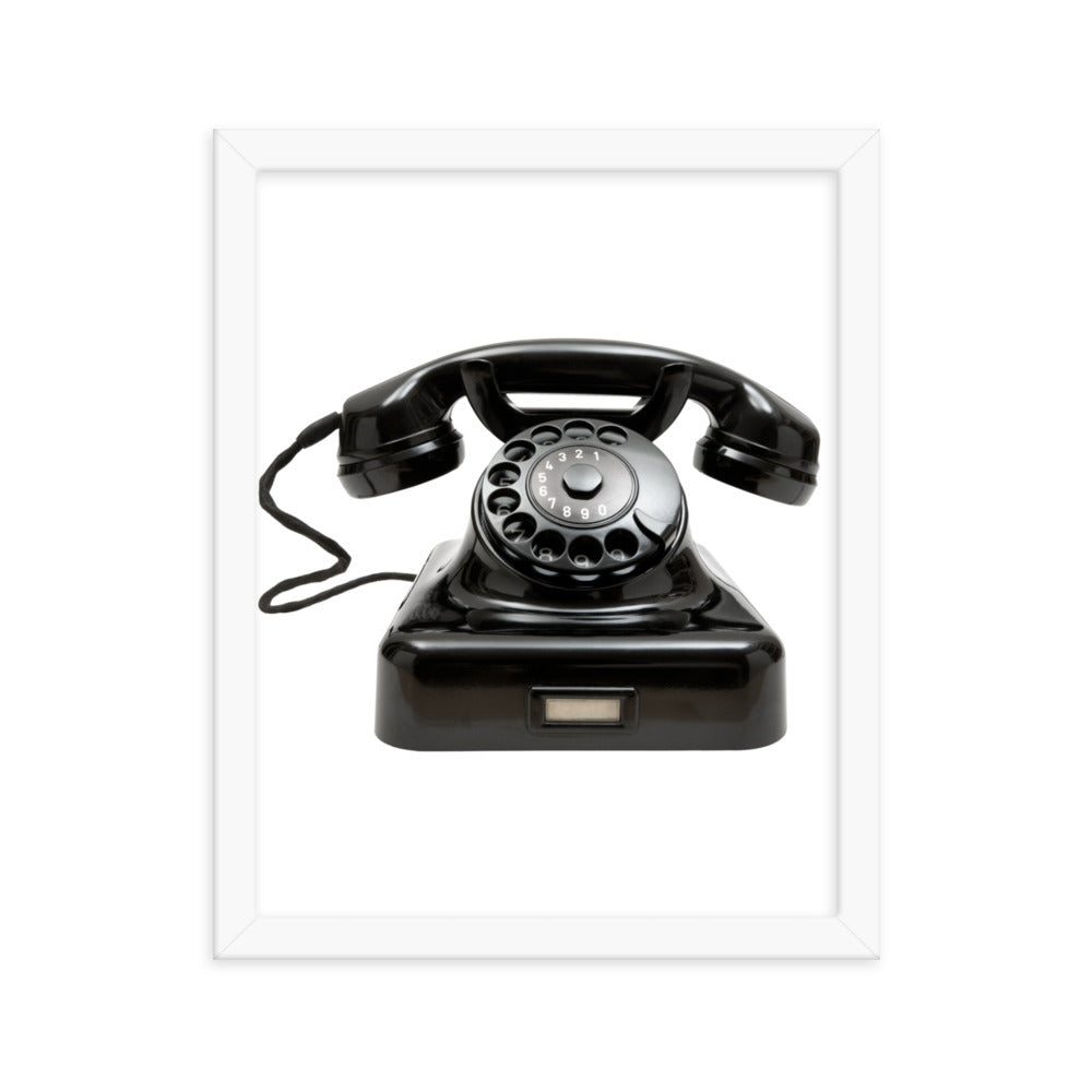 Framed Poster (Vintage Telephone)