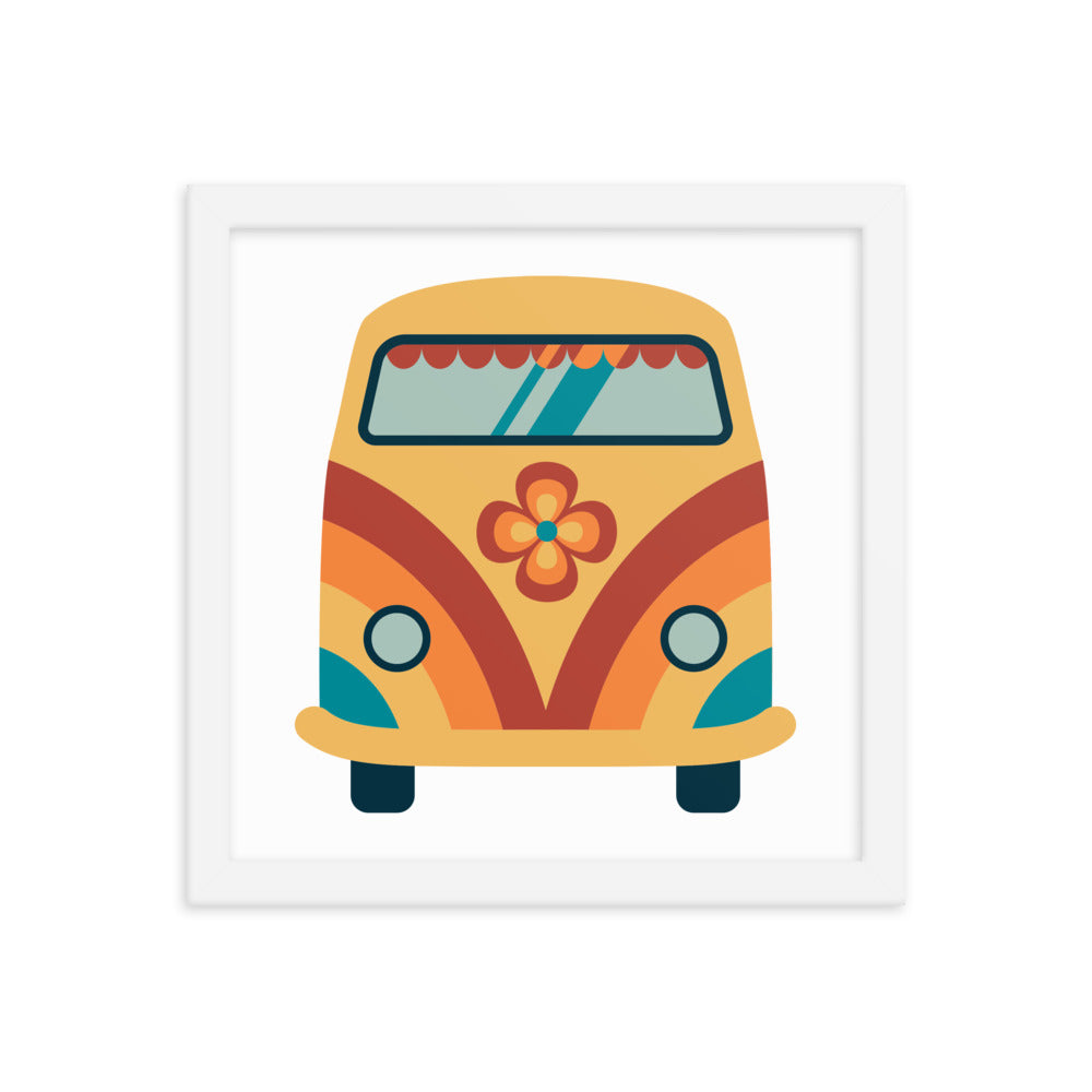 Framed Poster (Retro Road Trip-Van)