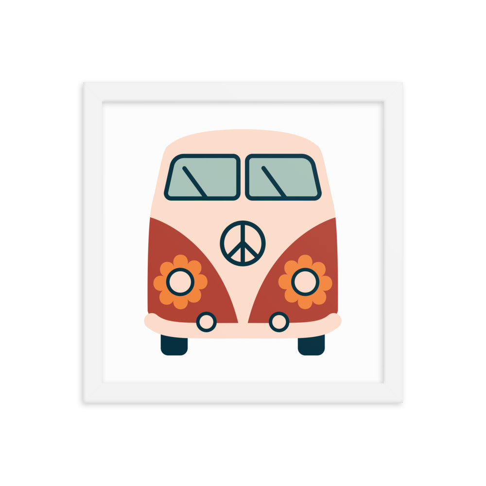 Framed Poster (Retro Road Trip-Van 2)