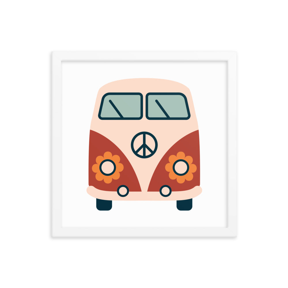 Framed Poster (Retro Road Trip-Van 2)