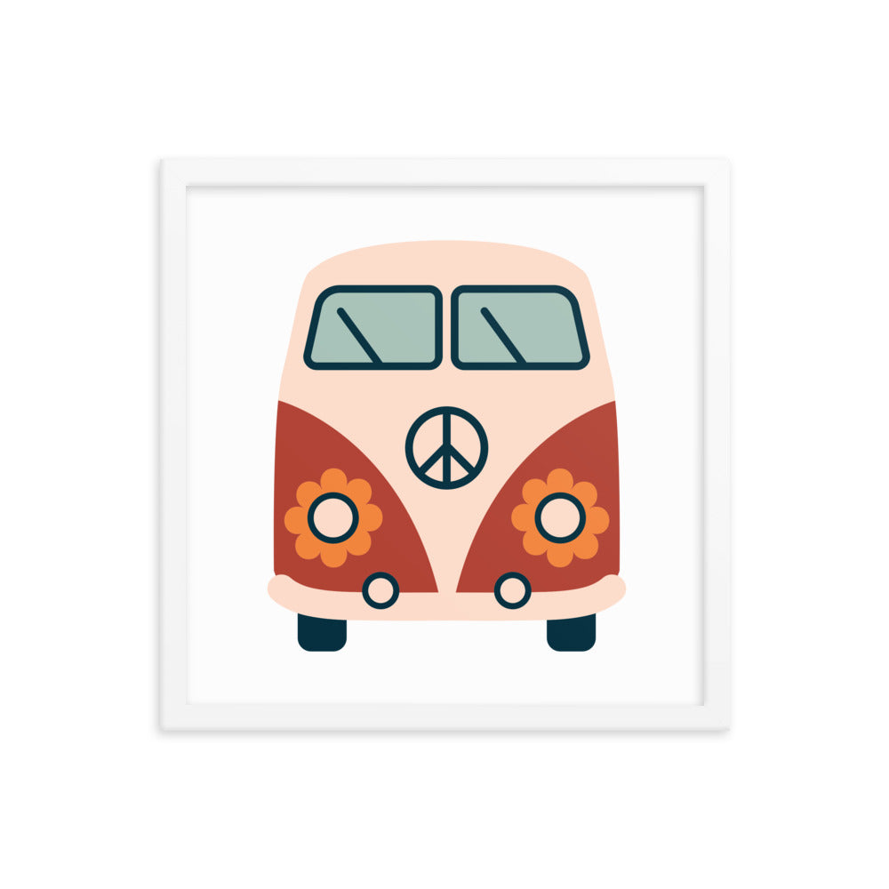 Framed Poster (Retro Road Trip-Van 2)