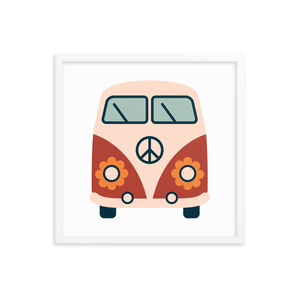 Framed Poster (Retro Road Trip-Van 2)