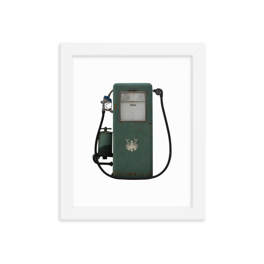Framed Poster (Vintage Gas Pump)