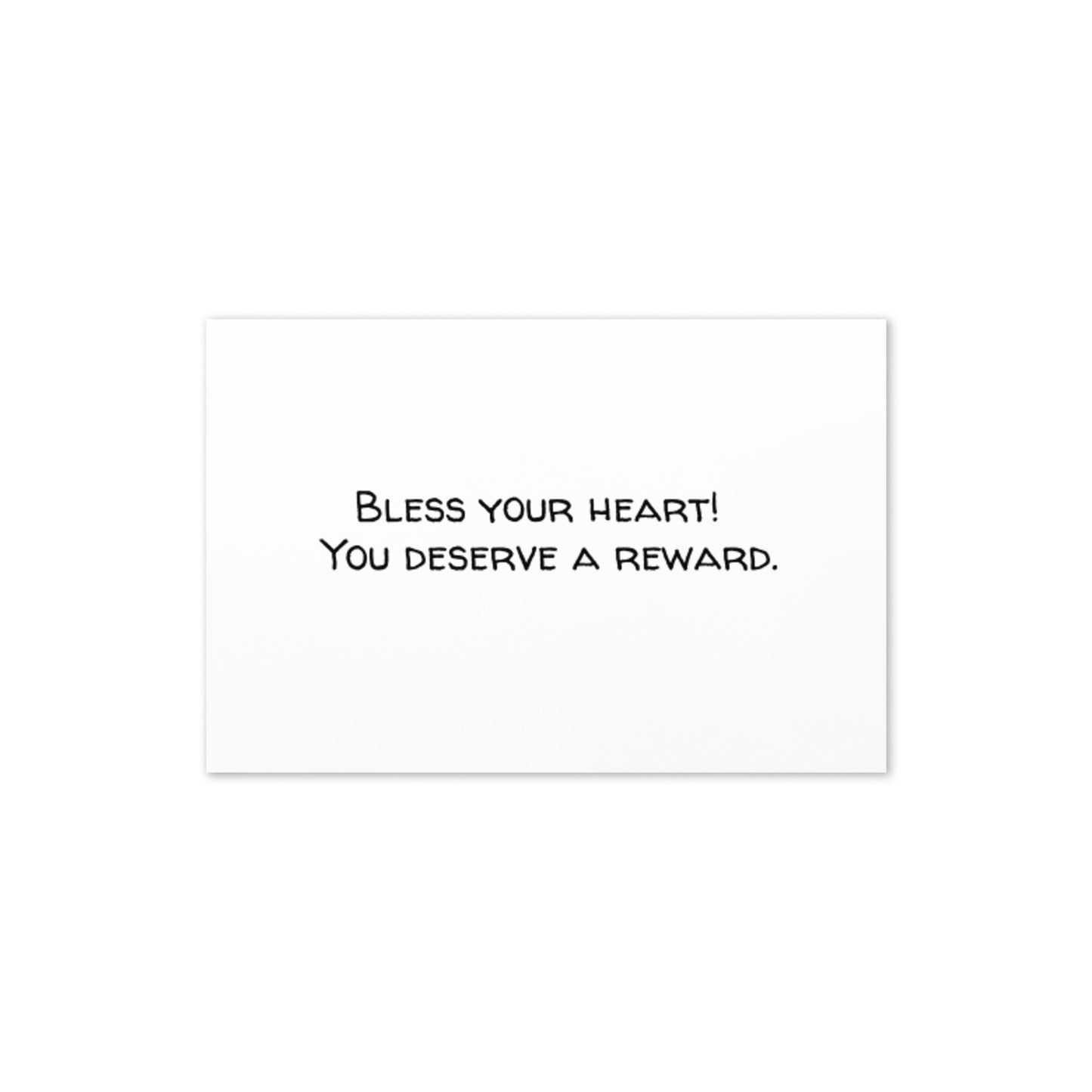 Greeting Card (Bless Your Heart Reward Card)