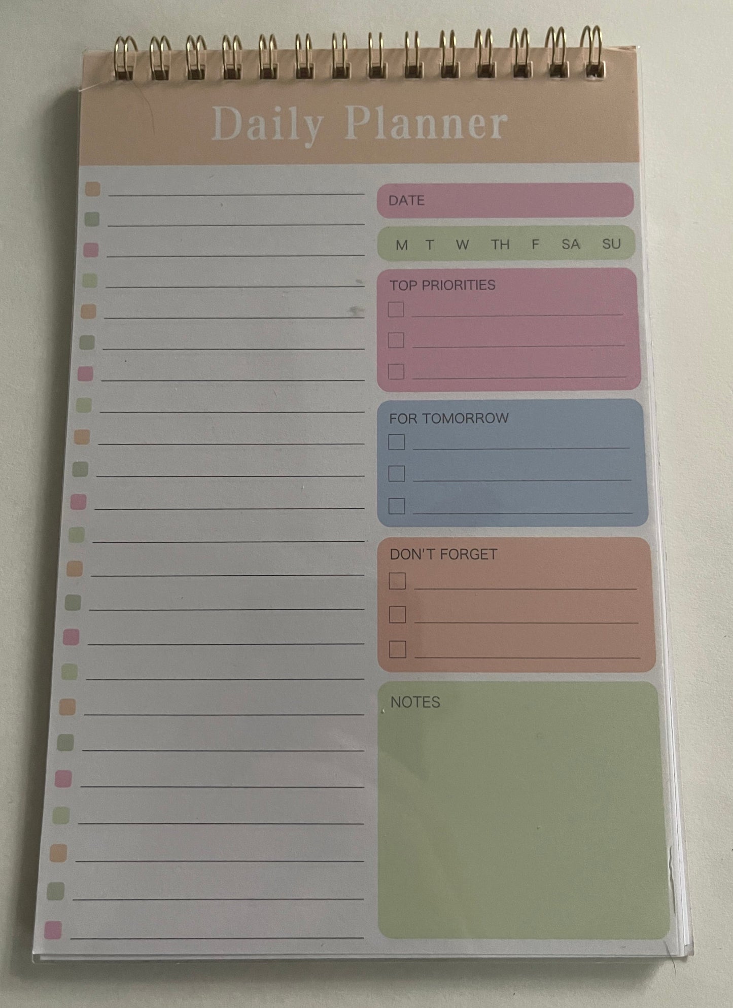 Daily Planner (Multi-Color w/Clear Cover)