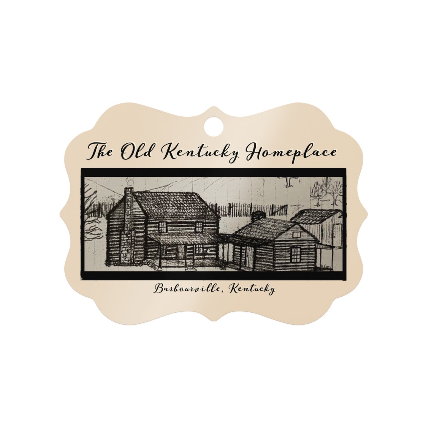Christmas Ornament-metal (The Old Kentucky Homeplace)