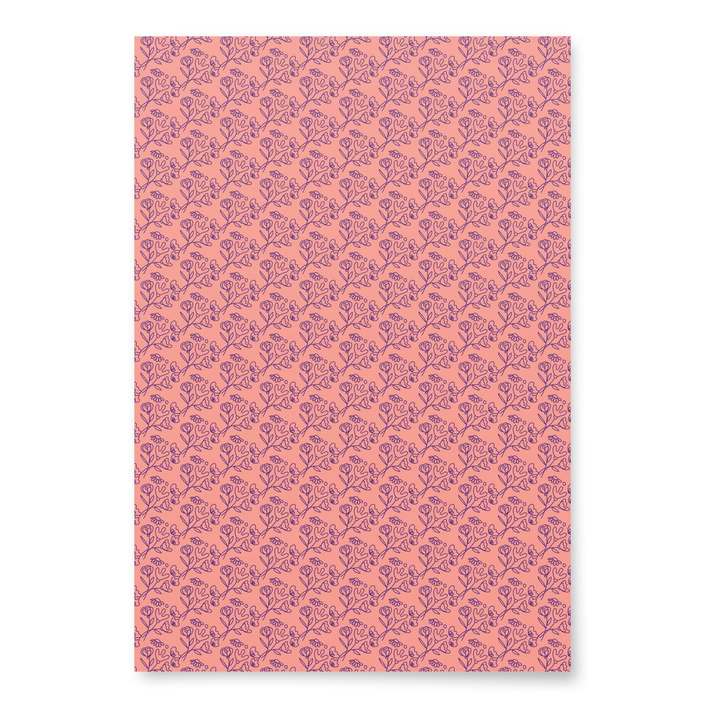 Wrapping Paper Sheets (Pink Bouquet)