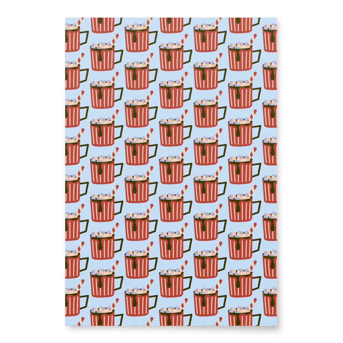 Wrapping Paper Sheets (Blue Cocoa)