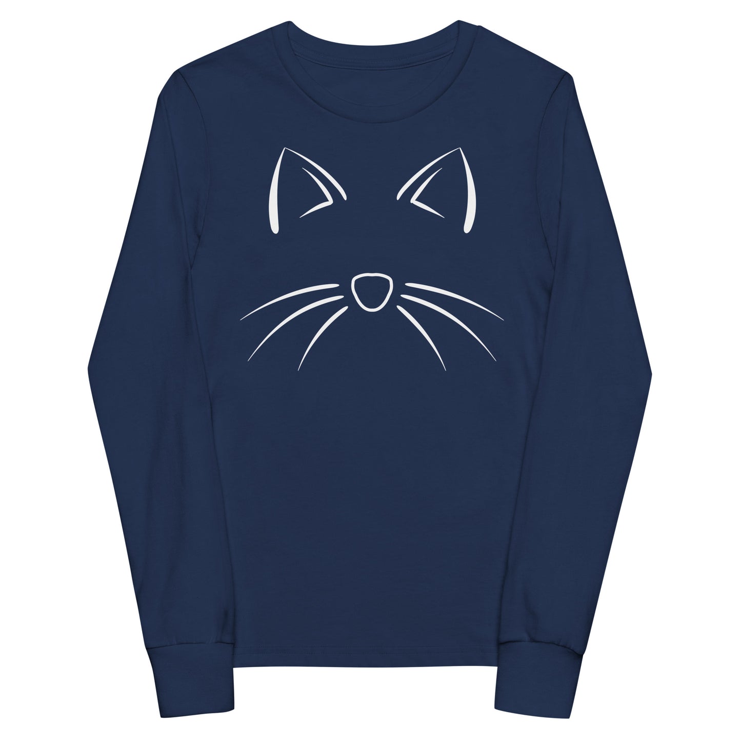 Youth Long Sleeve Tee (Cat Face)