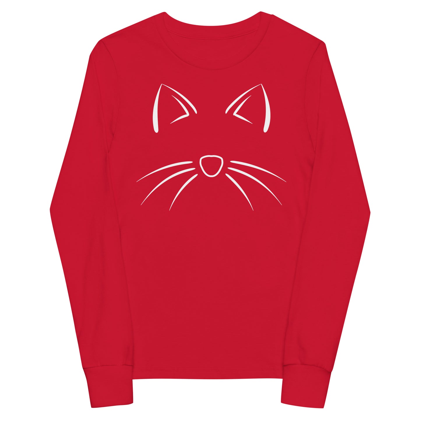 Youth Long Sleeve Tee (Cat Face)