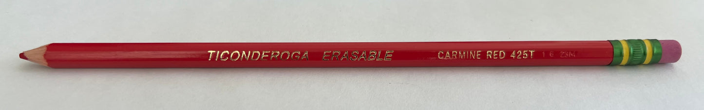 Pencil (Ticonderoga Erasable Checking Pencil-Red)