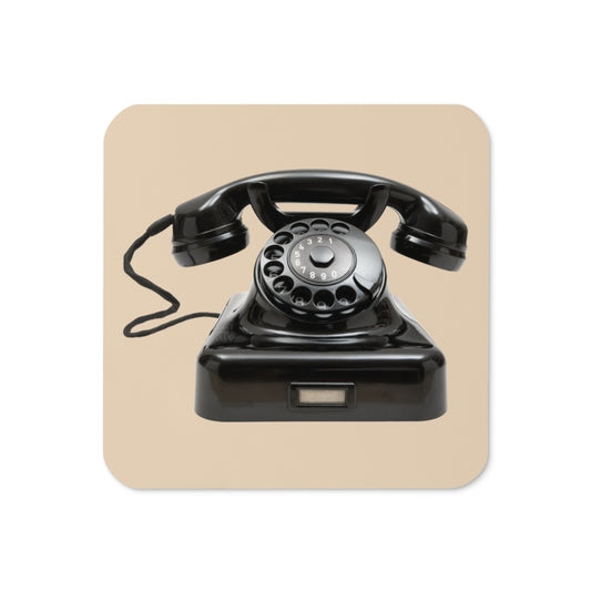 Cork-back Coaster (Vintage Phone)