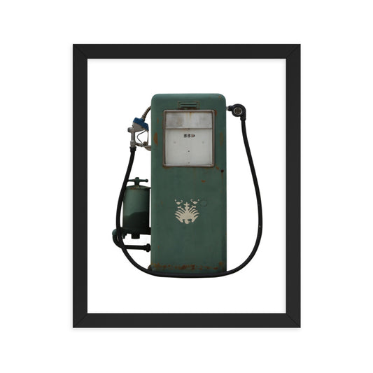 Framed Poster (Vintage Gas Pump)