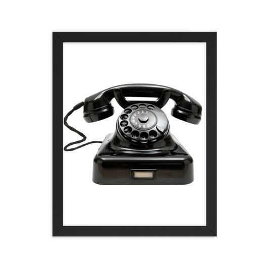 Framed Poster (Vintage Telephone)