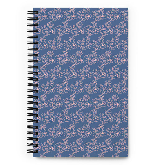 Spiral Notebook (Blue Bouquet)