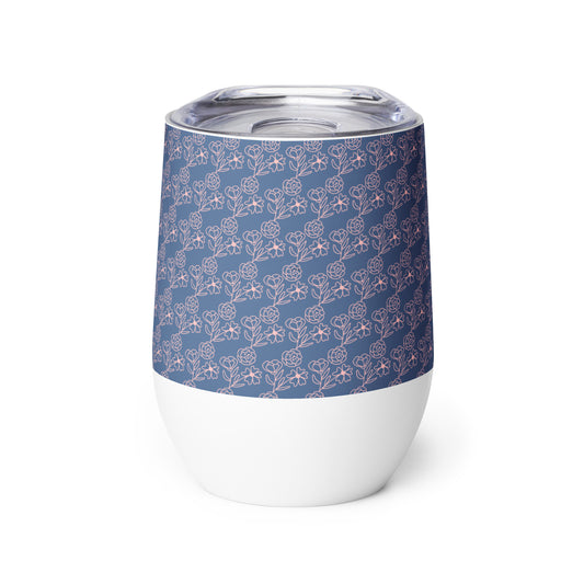 Wine Tumbler (Blue Bouquet)