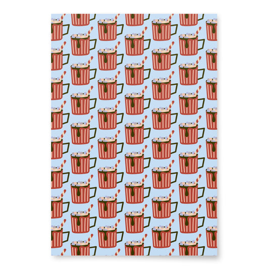 Wrapping Paper Sheets (Blue Cocoa)