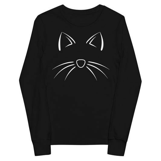 Youth Long Sleeve Tee (Cat Face)